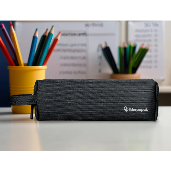 Liderpapel Estuche Portatodo Classic Rectangular con Asa Negro 210x70mm 8 Liderpapel Estuche Portatodo Classic Rectangular con Asa Negro 210x70mm 8