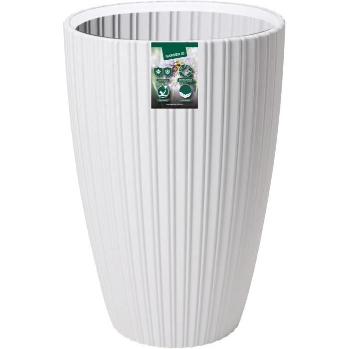 Maceta - Garden ID - Fancy - 40 x 58 cm - Para jardín, balcones o interiores - Blanco 1 Maceta - Garden ID - Fancy - 40 x 58 cm - Para jardín, balcones o interiores - Blanco 1