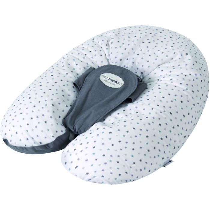 Almohada de maternidad - CANDIDE - Multirelax - Poliéster / Algodón - Gris / Estrellas 1 Almohada de maternidad - CANDIDE - Multirelax - Poliéster / Algodón - Gris / Estrellas 1