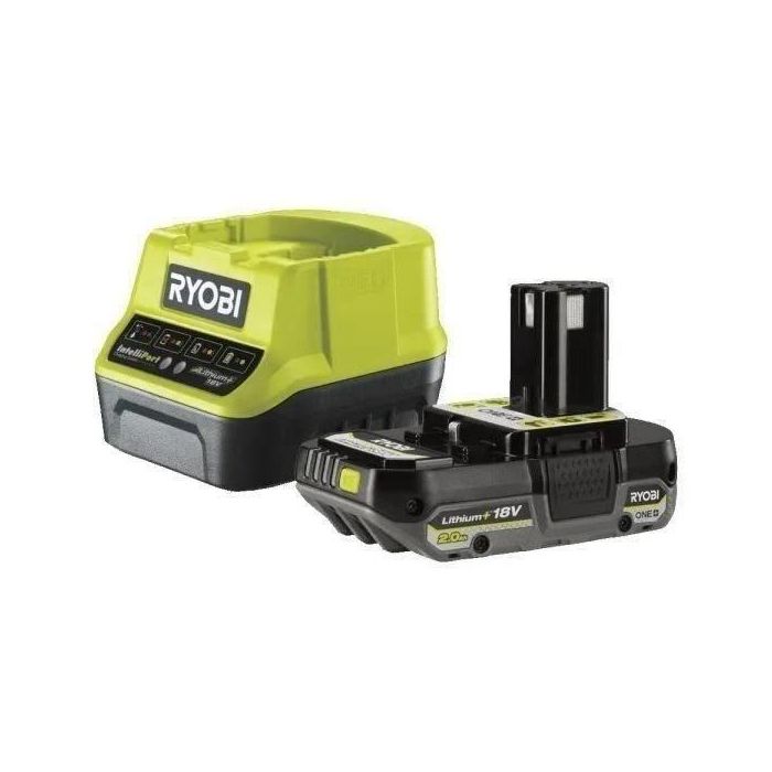 Paquete de baterías + con cargador - RYOBI - Litio 18 V - 2.0 Ah Compacto Paquete de baterías + con cargador - RYOBI - Litio 18 V - 2.0 Ah Compacto