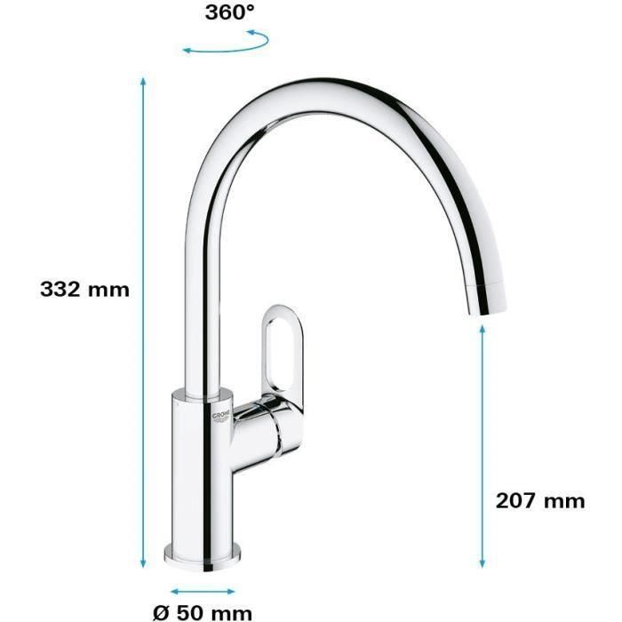Grohe GRO4005176478604 Mezclador monomando de fregadero 2 Grohe GRO4005176478604 Mezclador monomando de fregadero 2
