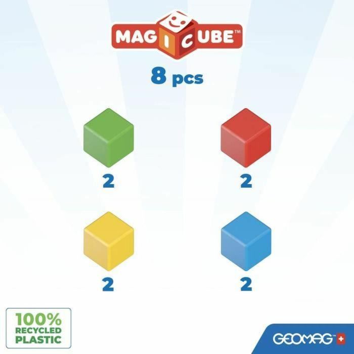 Geomag GEO0871772002468 Magicube Recycled Creative Set - Juego de construcción magnético 8 piezas - Plástico reciclado - A partir de 1 año 4 Geomag GEO0871772002468 Magicube Recycled Creative Set - Juego de construcción magnético 8 piezas - Plástico reciclado - A partir de 1 año 4