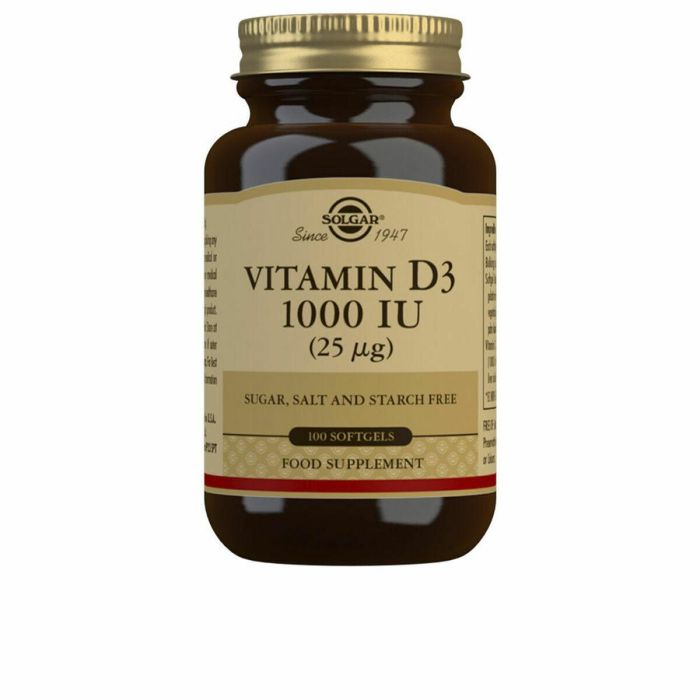 Solgar Vitamina D3 1000 Ui 25 Μg Cápsulas Blandas