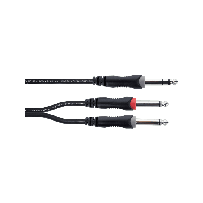 Cable Y Jack Estéreo Macho / 2 Jacks Mono Macho 3 M Cable Y Jack Estéreo Macho / 2 Jacks Mono Macho 3 M
