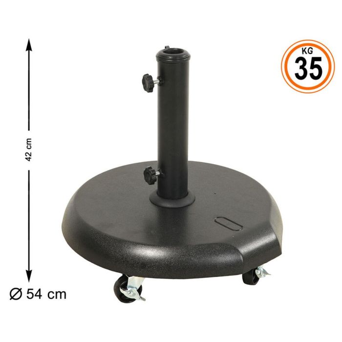 Base Parasol 35 kg Con Rueda Negro 1 Base Parasol 35 kg Con Rueda Negro 1