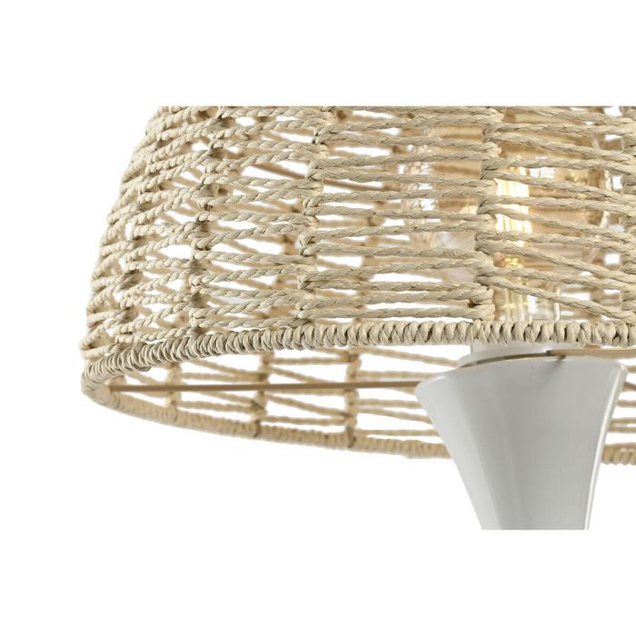 DKD Home Decor Lámpara de Sobremesa Urban Seta Metal y Cuerda, Blanco Natural, 40x73x40 cm, Tipo E27 4 DKD Home Decor Lámpara de Sobremesa Urban Seta Metal y Cuerda, Blanco Natural, 40x73x40 cm, Tipo E27 4