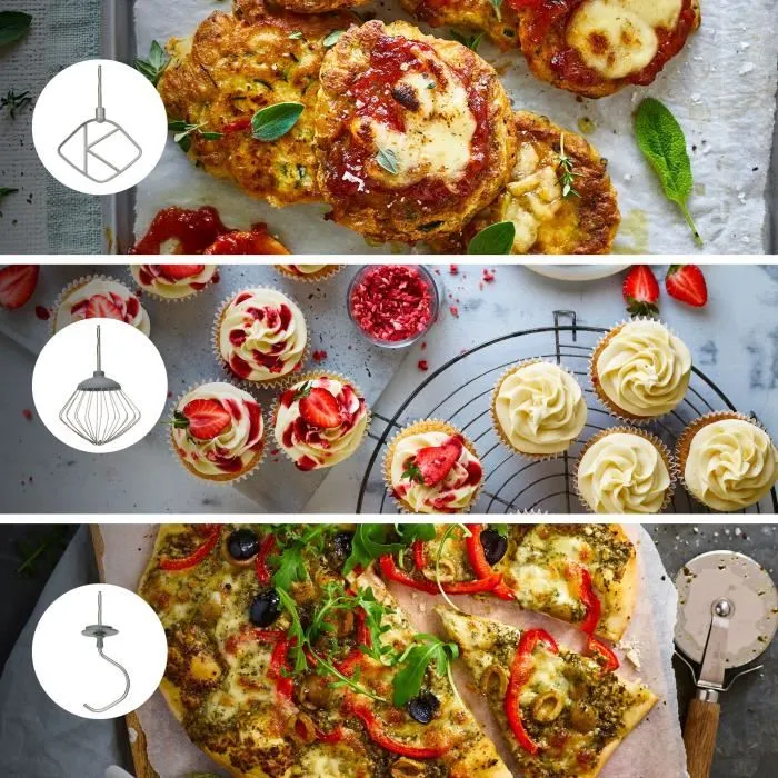 Kenwood Robot de Repostería Multifunción Prospero KHC291A.H0WH con Bol de Acero Inoxidable 3