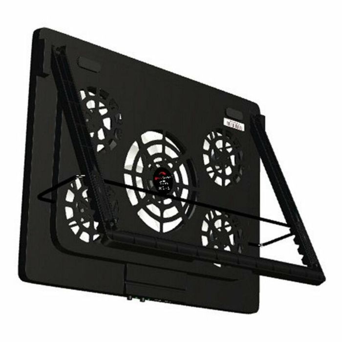 Mars Gaming Base Refrigeración Portátil MNBC2 para Gaming, 5 Ventiladores, LED Rojo, Hasta 17.3", USB 2.0 2