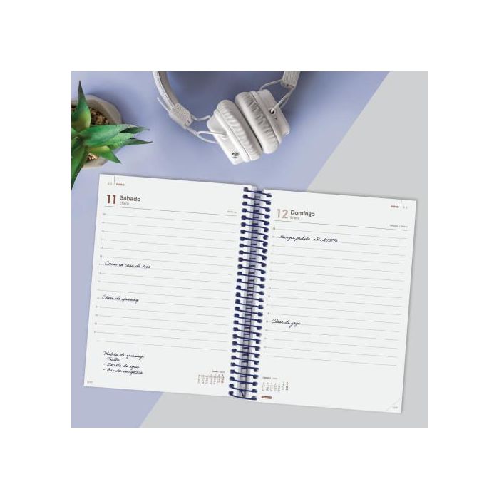 Finocam Agenda Anual Year Espiral E10-155x212 mm 1Dp Azul 2025 2