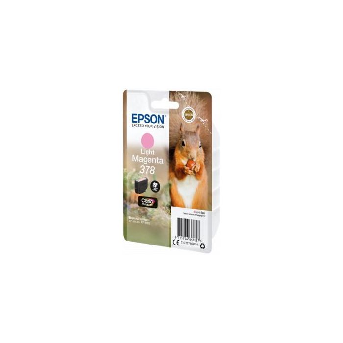 Epson Cartucho de Tinta Singlepack C13T37864010 Light Magenta 378 Claria Photo HD Ink para Impresoras como XP-8500
