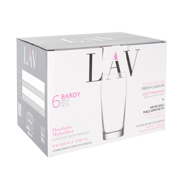 Set de 6 Vasos para Cerveza 575 cc - LAV (4 Cajas) 2 Set de 6 Vasos para Cerveza 575 cc - LAV (4 Cajas) 2
