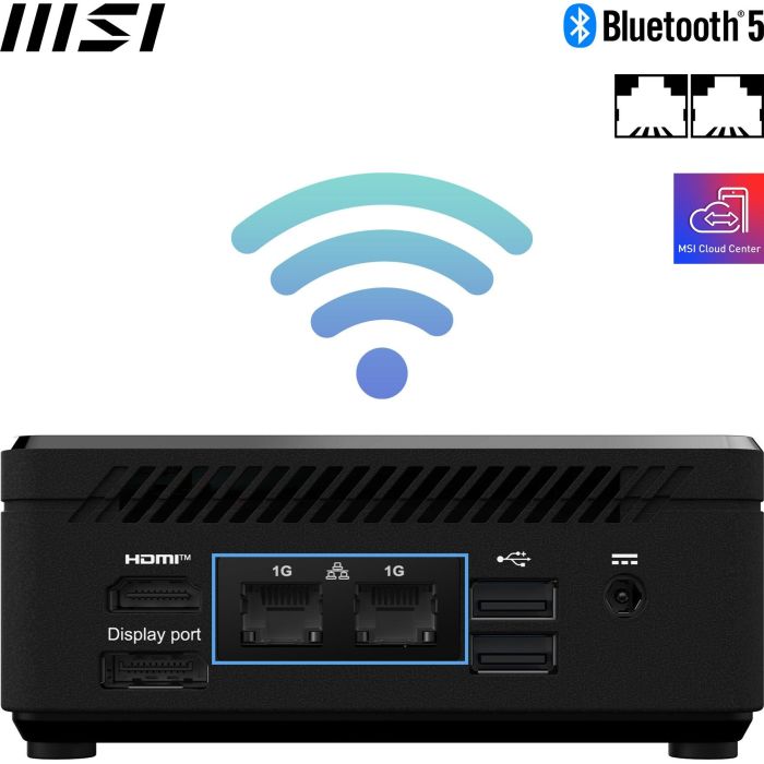 MSI Cubi N ADL-006DE Mini PC Intel N200/4GB RAM/128GB SSD Windows 11 Pro Negro 124mm x 124mm x 53.7mm 10