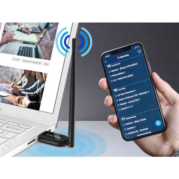 Conceptronic Adaptador USB Bluetooth 5.1 ABBY07B con Antena 2dBi, Alcance 100m, Clase 1, Bajo Consumo, Plug and Play para Windows 4