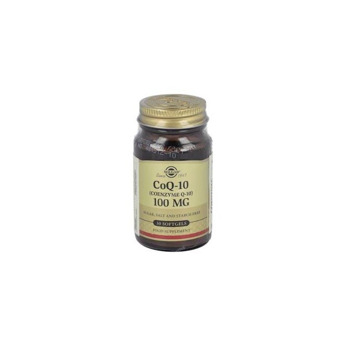 SOLGAR Coenzima Q10 KanekaQ10 Ubiquinona 100 mg 30 Cápsulas de Gelatina Blanda para Energía Celular