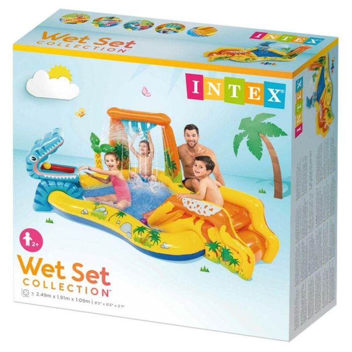 Piscina Hinchable para Niños Intex Parque de juegos Dinosaurios 272 L 249 x 109 x 191 cm (2 Unidades) 1