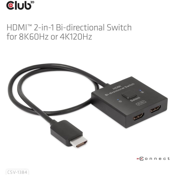 Club3D HDMI Switch Bidireccional 8K60Hz/4K120Hz UHD CSV-1384 2