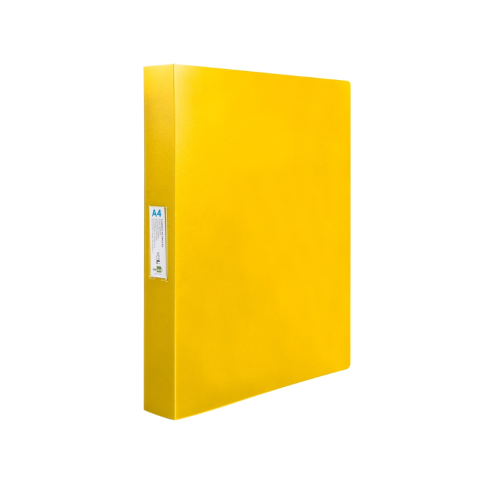 Liderpapel Carpeta 4 Anillas 25 Mm Din A4 Polipropileno Color Amarillo Fluor Opaco 40 Mm 1