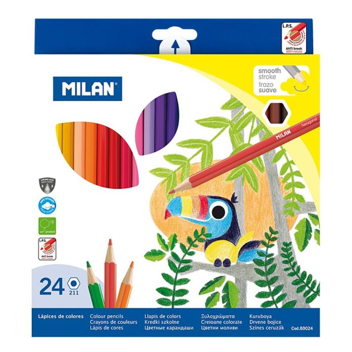 Milán Pack con 24 lápices de colores hexagonales, mina Ø2,9mm, sistema LPS, madera sostenible 0 Milán Pack con 24 lápices de colores hexagonales, mina Ø2,9mm, sistema LPS, madera sostenible 0