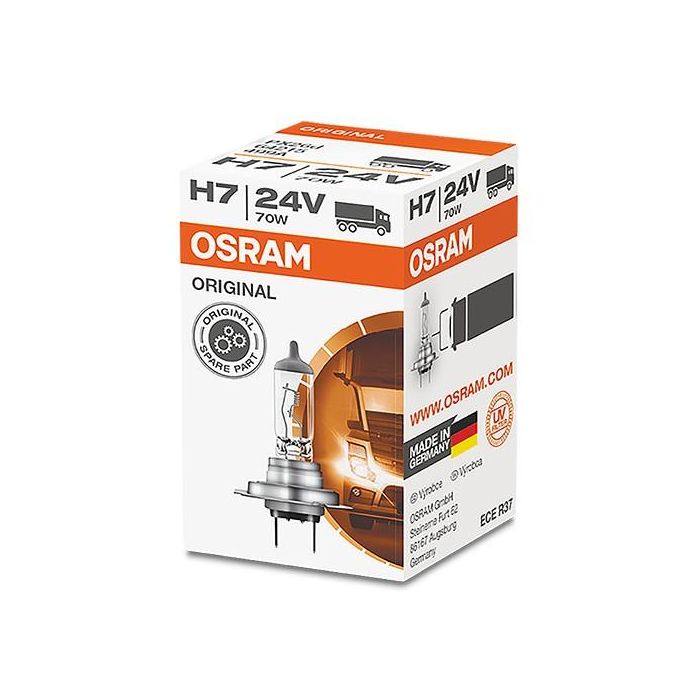 Halogen Osram Orginal 64215 Pk26D 24 V 70 W H7 | 10 Unidades OS64215 Halogen Osram Orginal 64215 Pk26D 24 V 70 W H7 | 10 Unidades OS64215