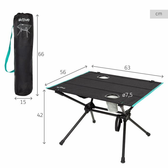 Mesa Plegable Aktive 63 X 42 X 56 CM (2 Unidades) 3 Mesa Plegable Aktive 63 X 42 X 56 CM (2 Unidades) 3