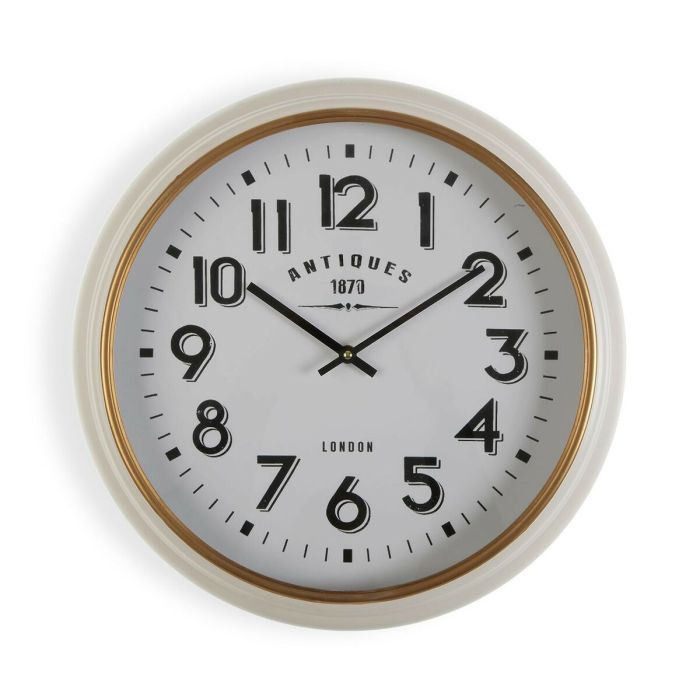 Reloj de Pared Versa Antiques Blanco Madera MDF Madera MDF y metal 5,8 x 42 cm