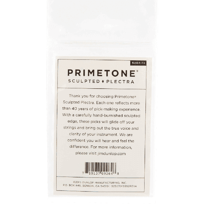 Dunlop Púas Primetone Sculpted Plectra Jazz III XL - 0,73 mm (Pack 3) 4
