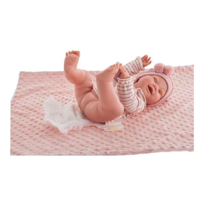 Antonio Juan Muñeca Recién Nacida Mia Hace Pipi, Cuerpo Vinilo 42 cm, con Pañal, Biberón, Chupete, Manta y Conjunto Ropa 2 Antonio Juan Muñeca Recién Nacida Mia Hace Pipi, Cuerpo Vinilo 42 cm, con Pañal, Biberón, Chupete, Manta y Conjunto Ropa 2
