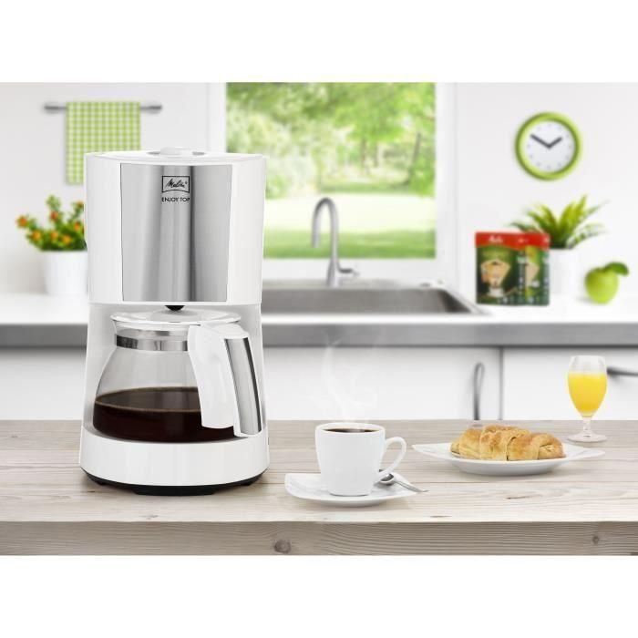 MELITTA 1017-03 Disfruta de la cafetera Top Glass Blanco / Acero cepillado 1017-03 2 MELITTA 1017-03 Disfruta de la cafetera Top Glass Blanco / Acero cepillado 1017-03 2