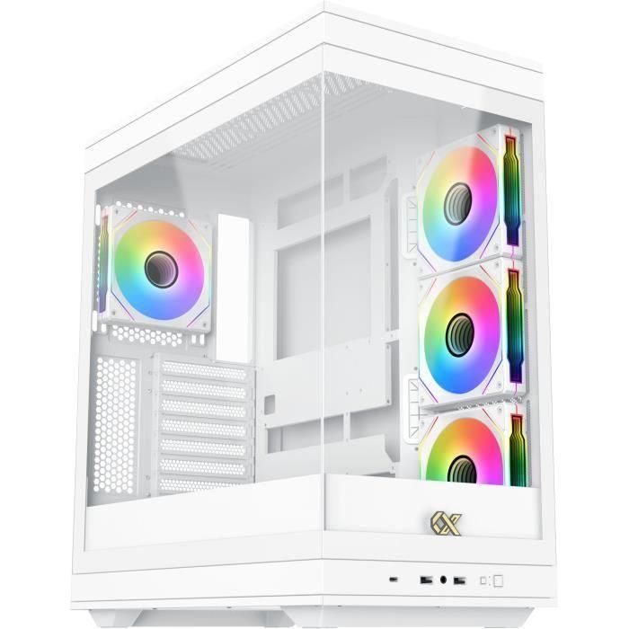 Caja PC - XIGMATEK - META Arctic - Semitorre - E-ATX - Cristal templado - ARGB - Blanco