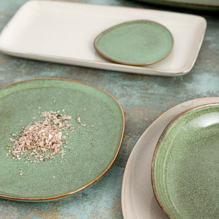 Bidasoa Plato Llano Cerámico Ikonic Verde con Relieves Orgánicos 14x13,6 cm (12 Unidades) Apto Lavavajillas Microondas 4 Bidasoa Plato Llano Cerámico Ikonic Verde con Relieves Orgánicos 14x13,6 cm (12 Unidades) Apto Lavavajillas Microondas 4