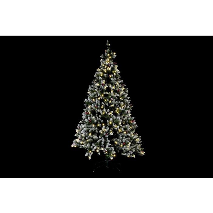 DKD Home Decor Árbol de Navidad Alpina Glazed Nevado Verde Blanco 125 x 125 x 210 cm 1