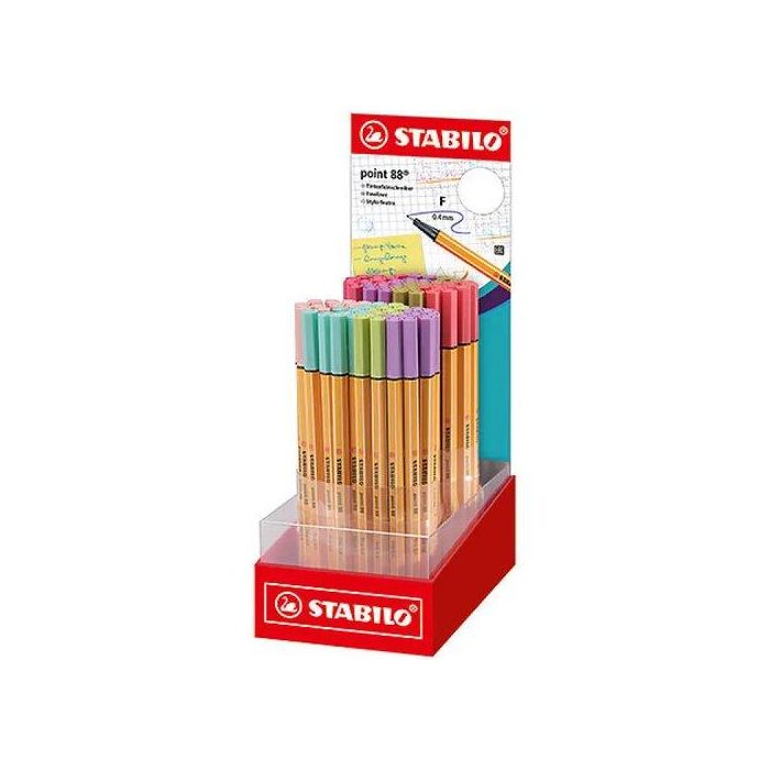 Rotulador Fibra Stabilo Point 88 Expositor De 80