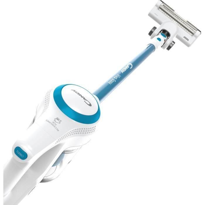 CANDY Viva CVIVA02E - Aspirador inalámbrico multifunción - 22 V - Autonomía de batería 30 min - Azul / Blanco 1 CANDY Viva CVIVA02E - Aspirador inalámbrico multifunción - 22 V - Autonomía de batería 30 min - Azul / Blanco 1