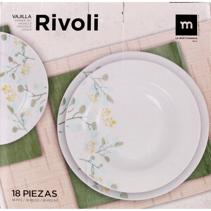 Vajilla Redonda Rivoli 18 Piezas - La Mediterranea (2 Unidades) 1 Vajilla Redonda Rivoli 18 Piezas - La Mediterranea (2 Unidades) 1