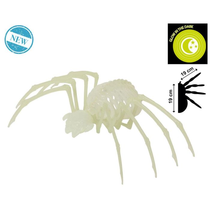 Araña Decoración Halloween Esqueleto Translúcido Brillo Oscuridad Animales Plástico Resistente