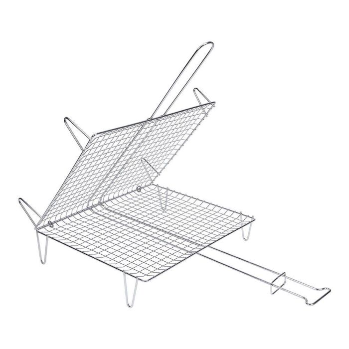 Sauvic Parrilla Doble para Pescado 40x45cm Zinc Cromado para Barbacoa 1