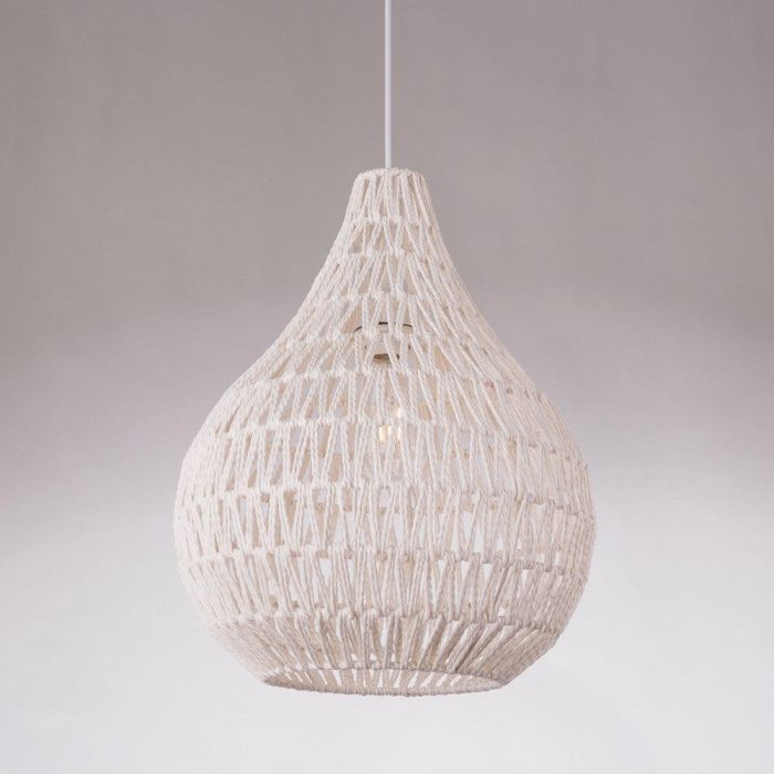 Lámpara Colgante Orsk de Cuerda Natural SKD-P80027 | Diseño Original E27 para Salón, Comedor y Restaurante 0 Lámpara Colgante Orsk de Cuerda Natural SKD-P80027 | Diseño Original E27 para Salón, Comedor y Restaurante 0