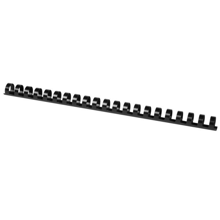 Canutillo Q-Connect Redondo 16 mm Plastico Negro Capacidad 145 Hojas Caja De 50 Unidades 1