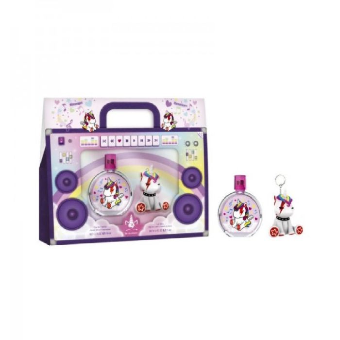Air-Val Eau My Unicorn - Cofre de Perfume Infantil Eau de Toilette 50ml y Brillo de Labios para Niña