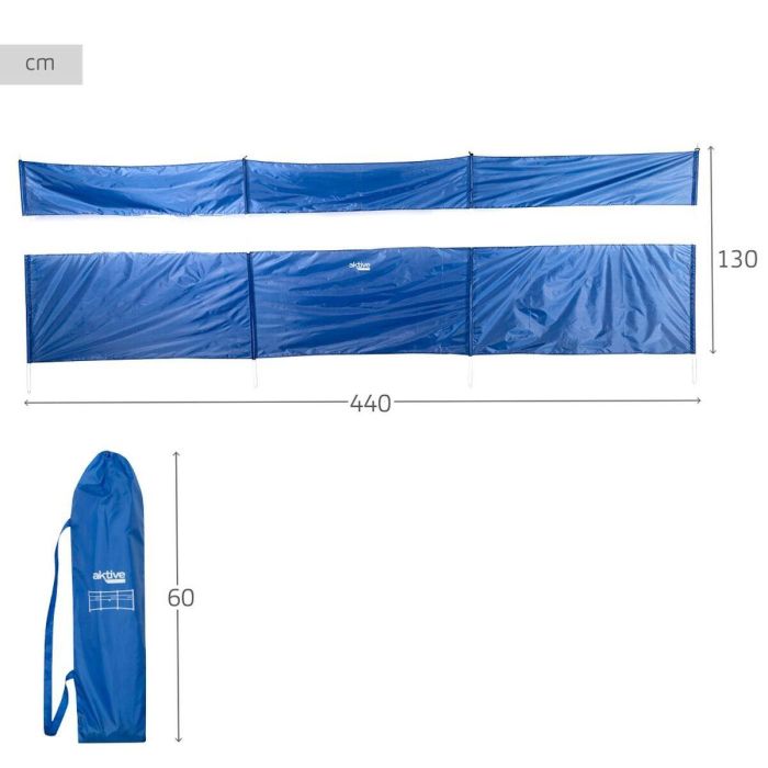 Carpa para Playa Aktive Poliéster 440 x 130 x 1,9 cm 3 Carpa para Playa Aktive Poliéster 440 x 130 x 1,9 cm 3
