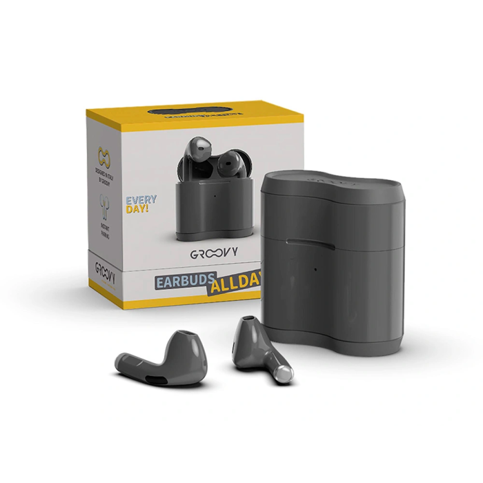 Groovy Auriculares TWS Wireless, Gris Oscuro, Hasta 3 Horas de Reproducción 3