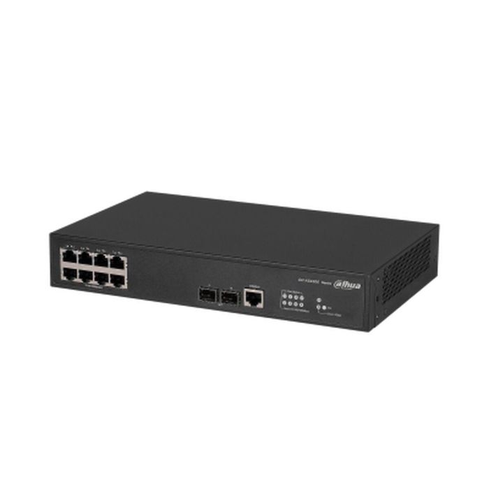 Dahua DH-AS4300-8GT2GF Switch Gestionado L2/L2+ con 8 Puertos Gigabit Ethernet RJ45 y 2 SFP, Montaje en Rack, Sin Ventilador