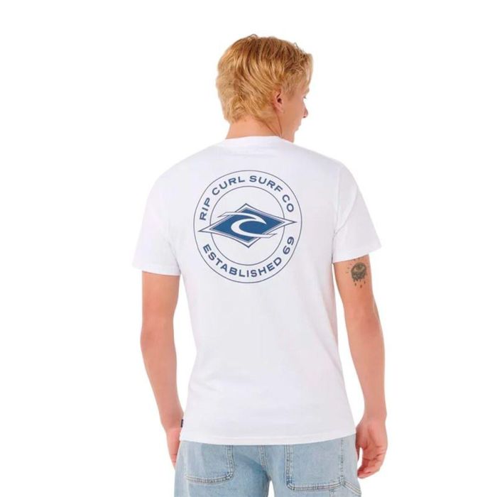 Camiseta de Manga Corta Hombre Rip Curl Staple Blanco XS 1 Camiseta de Manga Corta Hombre Rip Curl Staple Blanco XS 1