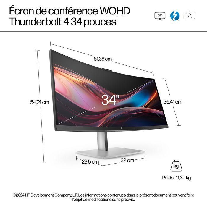 HP Series 7 Pro 34 inch WQHD Conferencing Monitor - 734pm 9 HP Series 7 Pro 34 inch WQHD Conferencing Monitor - 734pm 9