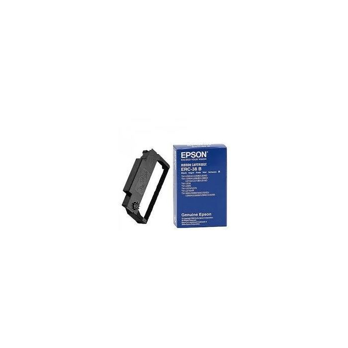 Epson ERC-38B Cinta Registradora Negra compatible con TM-300, U200, U210, U300, TMV-210PD, TM-220, M-188, M-119D