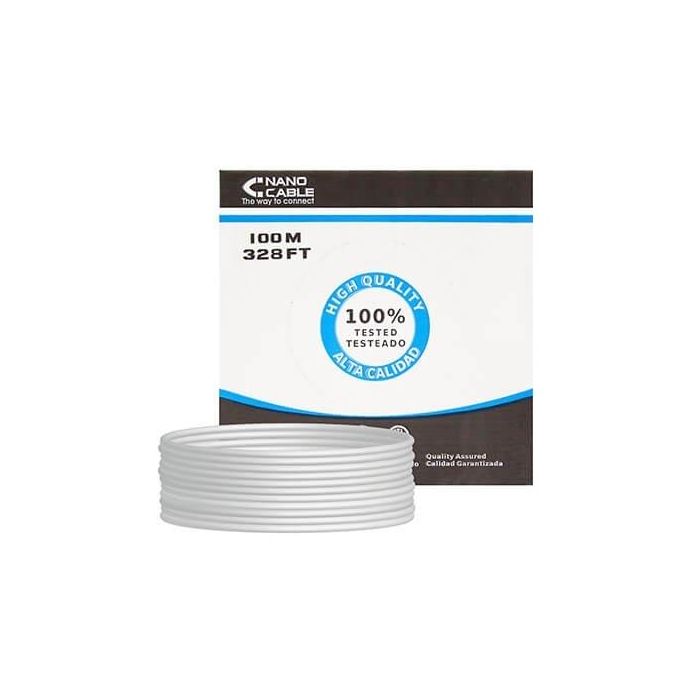 Latiguillo Categoría 5 UTP NANOCABLE 10.20.0302 (100 m) Gris 100 m Latiguillo Categoría 5 UTP NANOCABLE 10.20.0302 (100 m) Gris 100 m
