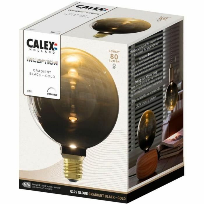 Bombilla LED E27 - CALEX - INCEPTION G125 - 3,5 W - 80 lm - 1800 K - Negro / dorado degradado 2