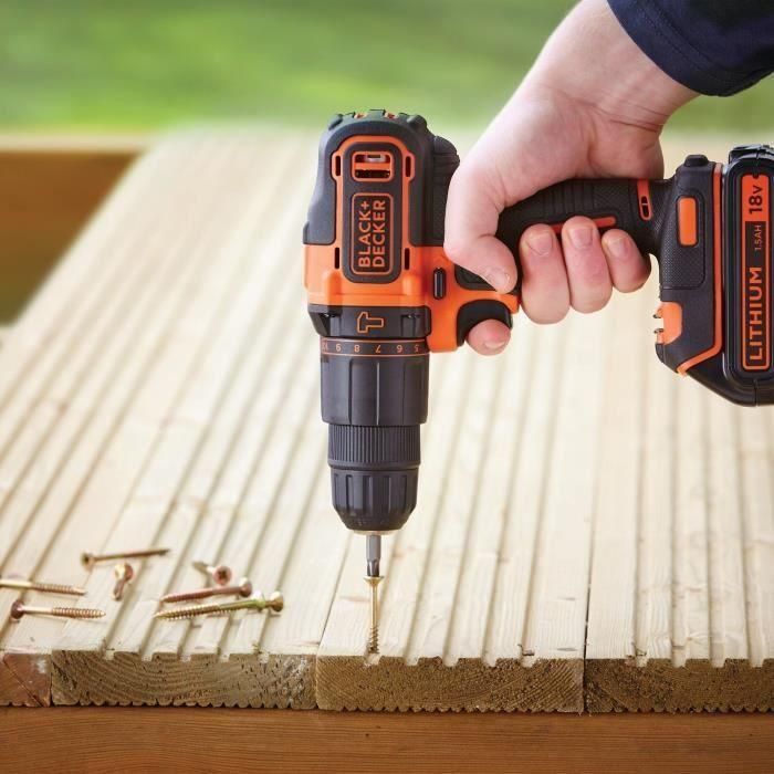 Taladro de impacto inalámbrico - BLACK & DECKER - BDCHD18S32-QW - 18 V - 1 batería de 1,5 Ah 3 Taladro de impacto inalámbrico - BLACK & DECKER - BDCHD18S32-QW - 18 V - 1 batería de 1,5 Ah 3