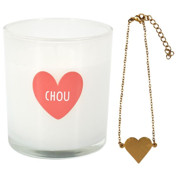 The Concept Factory Vela Perfumada Corazón y Joya Colección Bougie Surtidos Chou, Love, Chaton 120g 20h 4