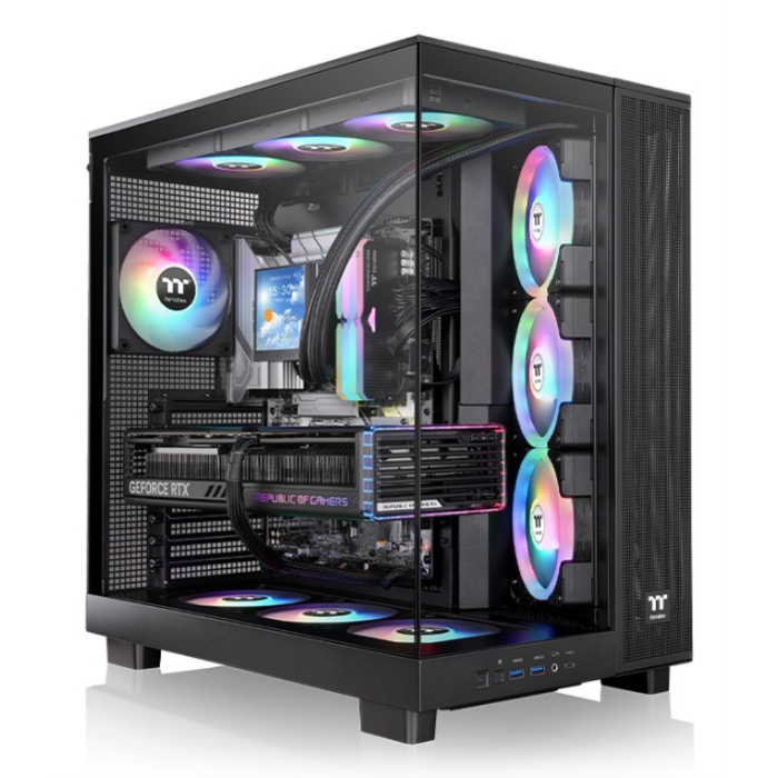 Thermaltake View 380 XL TG ARGB Midi Tower Negro - Caja PC de Torre Media